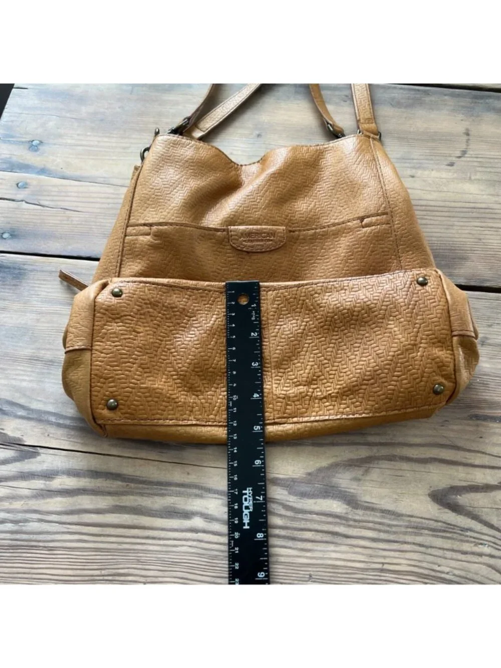 American Leather Co. Austin Triple Entry Hobo Bag Brown Leather